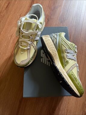 New Balance Yellow Green Mesh Sneakers
